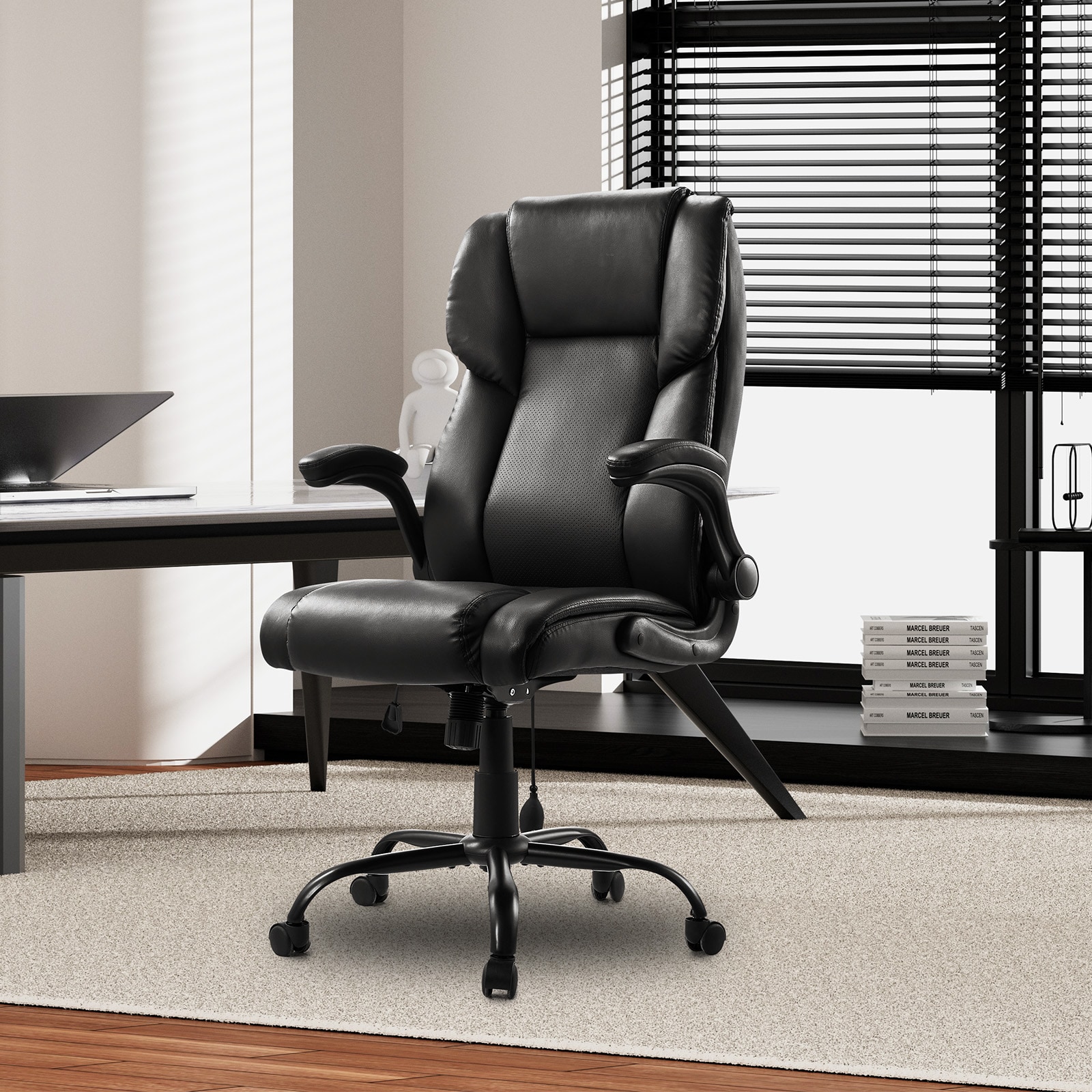Executive Ergonomic Office Chair With Lumbar Support And High Back_voghion.com